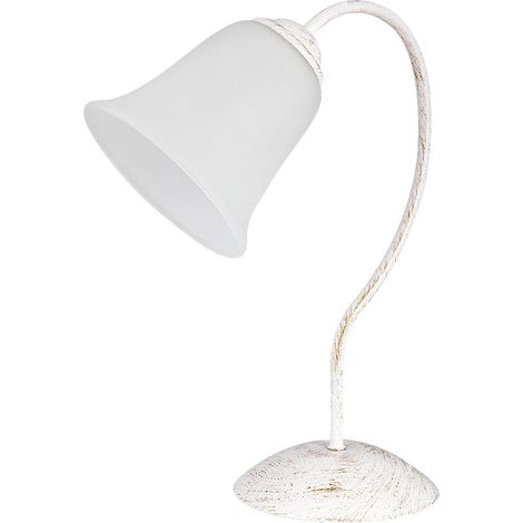 lampada da tavolo Fabiola vetro metallo AntiqueWhite / vetro opale Ø15cm B: 29 centimetri H: 36cm con interruttore (1/5)