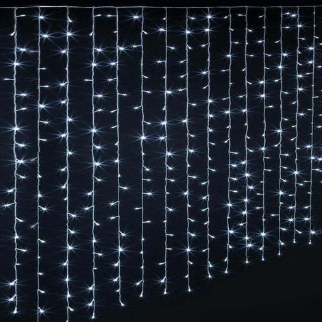 Tenda luminosa a 600 LED da 3 m per facciate con timer, XU, bianco freddo per esterni - Feeric Lights & Christmas - KZQ (1/4)