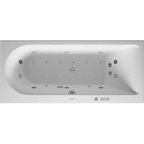 Vasca idromassaggio Duravit Darling New 1600x700mm, versione da incasso o per rivestimento vasca da bagno, 1 inclinabile indietro a destra, telaio e set di scarico e troppopieno, Combi E - 760239000CE