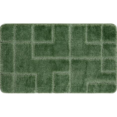 Badteppich SUPREME LINES, Linien, rutschfest, weich – grün green 50x80 cm
