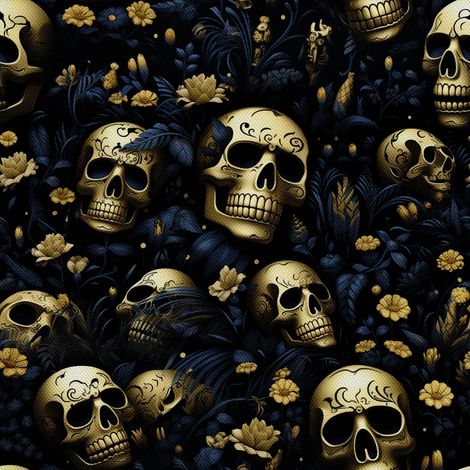 Tela Oxford decorativa para exteriores - Motivo de calavera I DX4775 (1/5)