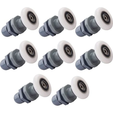 CCYKXA 8 Stück Duschtürrollen, 19 mm, Schiebetürrollen für Badezimmer, Glasschiebetüren