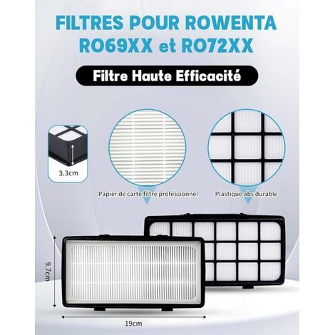 Filtre pour aspirateur Rowenta X-Trem Power Cyclonic RO72xx RO69xx ZR006001, compatible avec RO7212EA RO7236EA RO7262EA RO7260EA (1/3)