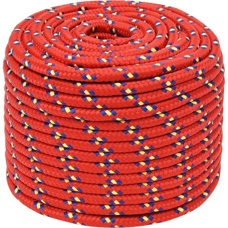 Corde de bateau, Corde de Chanvre, pour la Décoration, le Bricolage, le Jardinage Rouge 14 mm 100 m Polypropylène OIB3526E (1/5)
