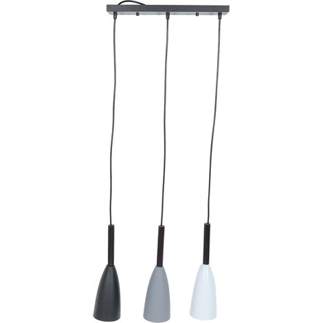 Ortviai Suspension Moderne 3 Têtes en Fer Forgé pour Salle à Manger, Cuisine ou Café – Abat-jour E27 110-220 V