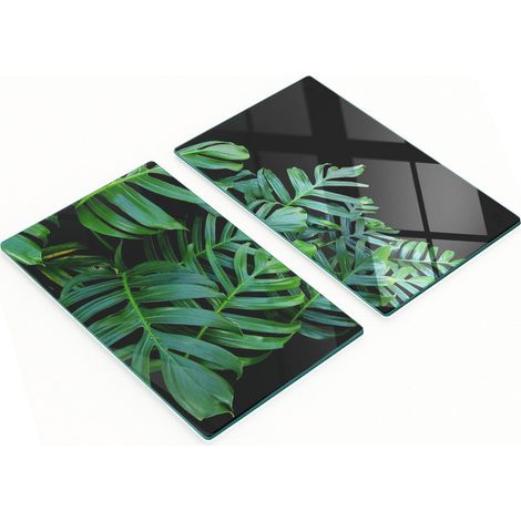 Planches de cuisine décoratives multifonctionnelles en verre Monstera 2x30x52 cm (1/5)