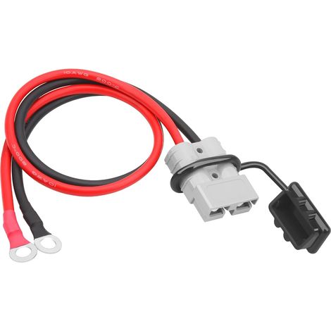 Connecteur de batterie 50 A 600 V avec joint torique, câble de connecteur de batterie 10 AWG, 60 cm, prise de charge pour chariot élévateur, prise pour treuil de remorque (1/5)