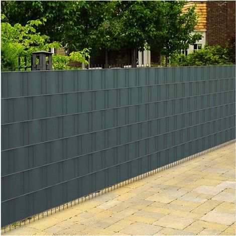 Striscia Frangivista In Pvc + 20 Clip (450 Gr/M) Cm. 19X35 M Col. Verde (1/2)