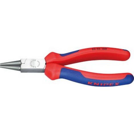 Pinza a becchi tondi Dritti Officina e meccanica 160 mm Knipex 22 02 160 (1/5)