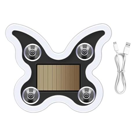 Lampe de fenêtre de voiture - Rechargeable à énergie solaire, forme néon - 6 modes d'éclairage triangulaire Idéale pour chambre, véhicule, fête, camion (1/5)
