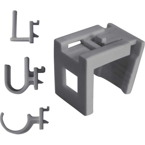 Lot de 2 Crochets & Supports "Réglables" 15cm Gris (1/2)
