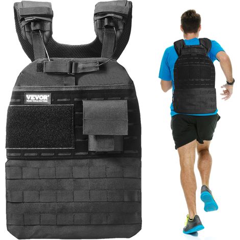 VEVOR Gilet leste, 18 kg, veste de poids reglable pour homme et femme, equipement deentrainement pour la musculation et lendurance, la course, le jogging, la marche, le fitness et la perte de poids