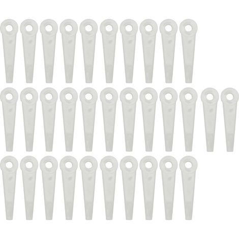 Lames de Tondeuse en Plastique – 32 Pièces, 10,5 cm, Blanc, pour Tondeuses Électriques (1/5)
