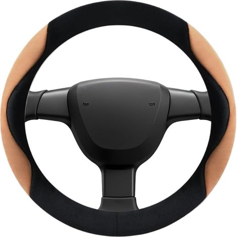 Housse de volant douce et antidérapante - Protection thermique douce et antidérapante - Pour le confort de conduite de véhicule, camion, camping-car, SUV, voyage (1/5)