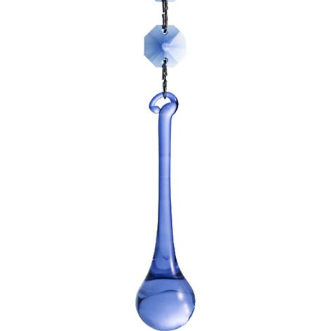 10 pièces de pendentifs en cristal en forme de goutte de pluie avec perles octogonales, prismes, lampes, rideaux, attrape-soleil (1/5)