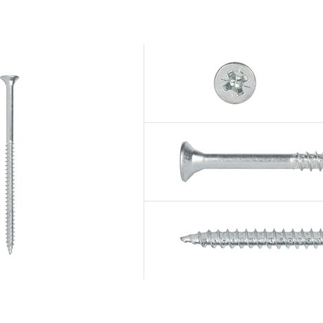 Spanplattenschrauben Verzinkt 5 x 80 mm Pozidrive-Teilgewinde -