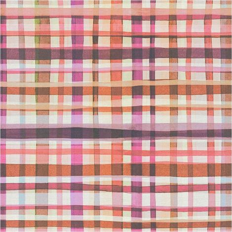 Graphic wallpaper wall Profhome 782241 hot embossed non-woven wallpaper smooth with checkered pattern matt cream fuchsia orange brown purple 5,33 m2 (1/5)