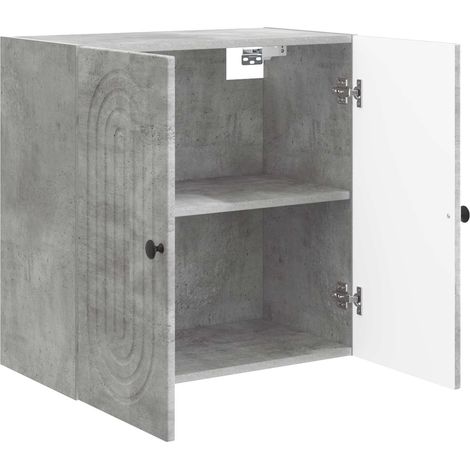 Armadietto a muro Mobiletto a muro Grigio Cemento 59 x 31 x 60 cm DAS982554 (1/5)