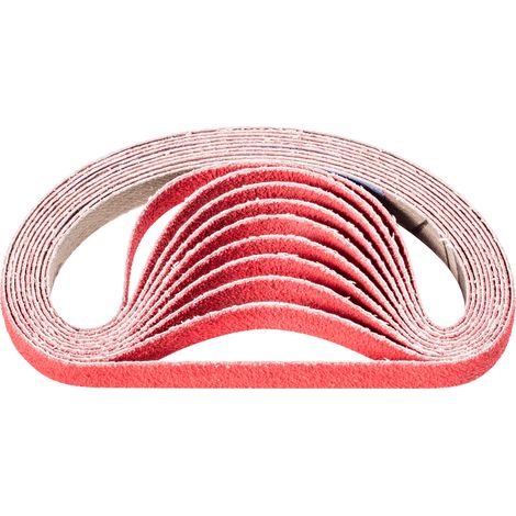 PFERD TOOLS Keramikkorn Schleifband BA 9x305 mm CO-COOL80 für Edelstahl-Schliff mit Bandschleifer 100 Stk (1/4)