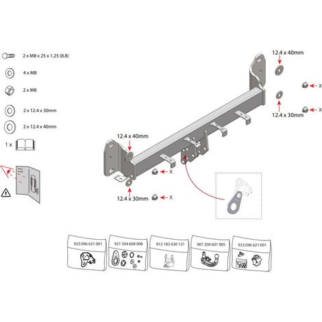 Attelage BMW X3 y compris Pack M (11/17-) RDSOV + faisceau universel 7 broches + boitier électronique (1/4)