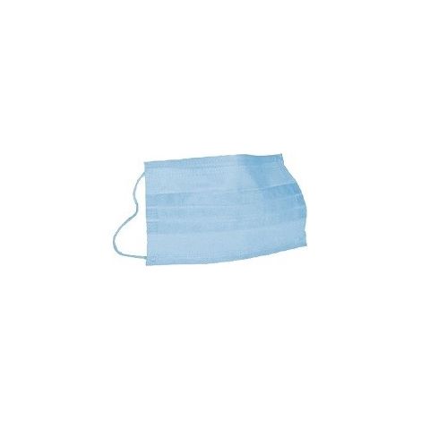 Mascarilla quirúrgica azul de 3 capas con gomas 50 unidades