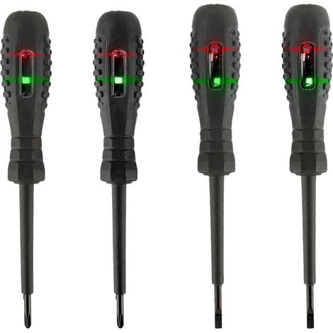 Détecteur D'électricité - Stylo Testeur De Tension Sans Contact - Tournevis Magnétique 2 En 1 - 4 Pointes (2 Plats + 2 Cruciformes) - Pour Électriciens Et Bricoleurs (1/5)