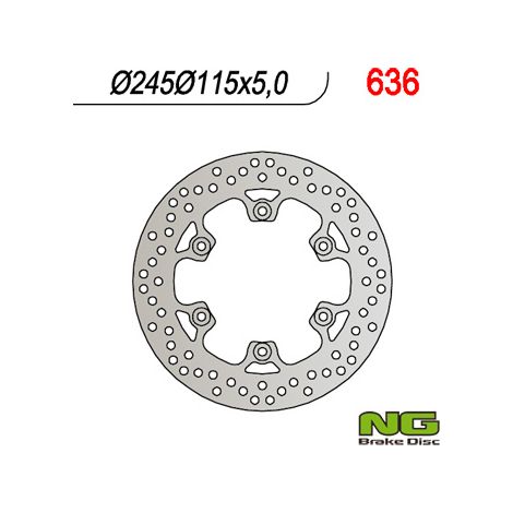 Disco de freno trasero Yamaha FZS/FZR/XJ600/XT660/600 Thundercat 245x115x5mm