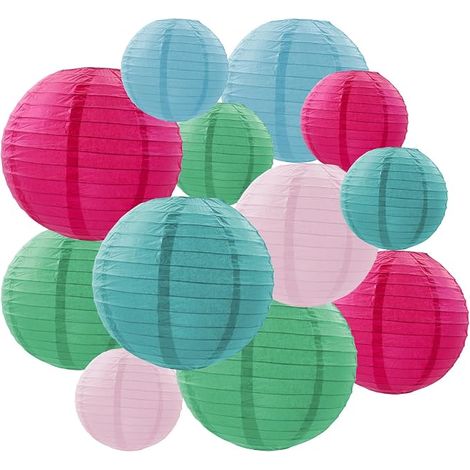 Lanterne Papier, Lampion Papier, Suspension Lampions, Lanternes en papiers pour Deco, Deco, Decoration, Jardin, Maison, Tailles (1/5)
