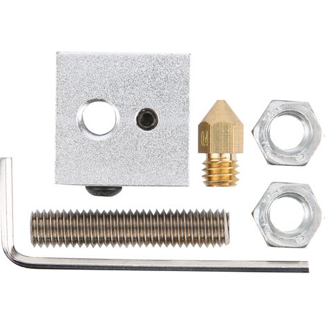 Kit 4x Bloc Chauffant Imprimante 3D, Tube Fileté 1,75mm, Buse 0,4mm + Clés, Accessoires Remplacement (1/5)