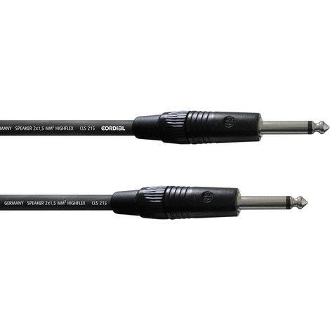 Cordial CPL 1,5 PP Jack Altoparlante Cavo [1x Spina jack da 6.3 mm - 1x Spina jack da 6.3 mm] 1.50 m Nero Flessibile