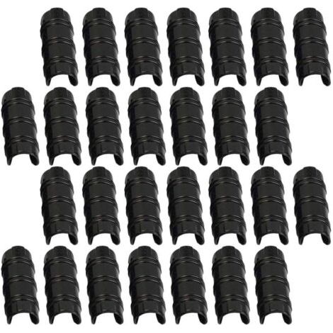BUNTHAUS Lot De 30 Clips De Fixation, Colliers De Serrage En Plastique Pc Pour Tuyaux De 20 mm, Idéal Pour Fixer Bâches, Filets Et Films