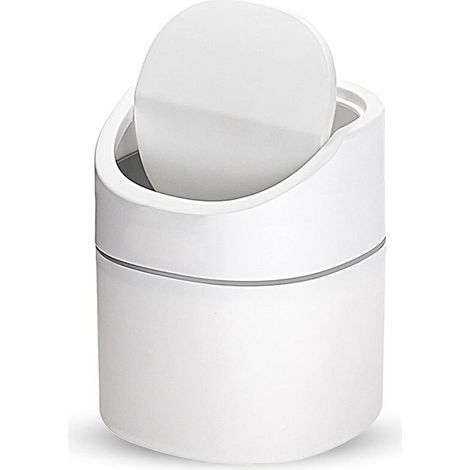 DEESSE SHOP - Petite poubelle de table, mini poubelle de bureau de cuisine, poubelle de bureau, utilisée dans le salon, la chambre et le bureau, poubelle intérieure en plastiquePetite poubelle de tabl (1/5)