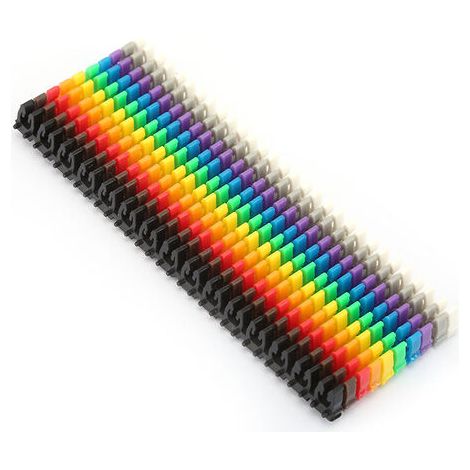 Pair - SJLERST Repère Fil Electrique Marqueur de Câble de 09 Numéro Repère Clips de Fil Numérique en Plastique Étiquette du Tube de Fil de Câble Colorés (150 pièces 1,5 mm²) (1/5)