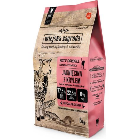 Wiejska Zagroda Cordero con krill para gatos 5kg (1/5)