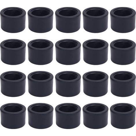 Embouts de pieds de chaise ronds, 20 pièces, capuchon en plastique antidérapant, anti-rayures, couverture de Table, protecteur de sol pour meubles de maison, salle de sport 0,98 X 0,94 pouces (1/5)
