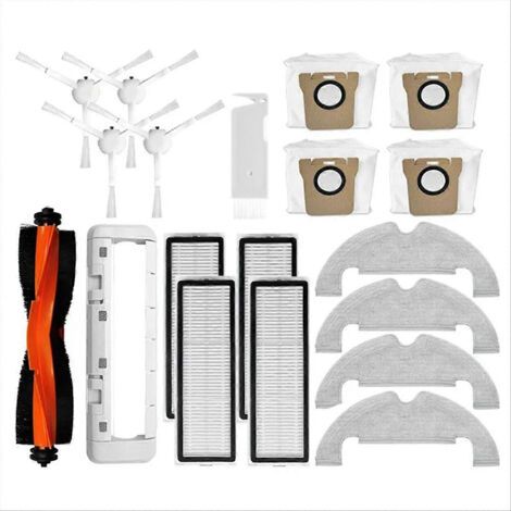 Pour aspirateur robot Xiaomi X10 : brosse latérale principale, filtre HEPA, lingette de nettoyage, sac à poussière de rechange (1/5)