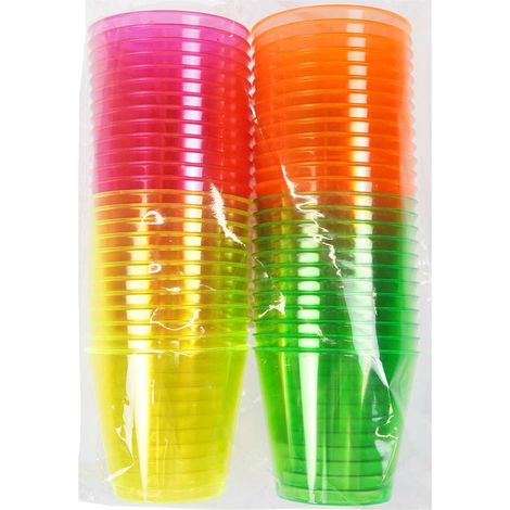 Bicchieri da vodka riutilizzabili in plastica colorata con griglia, 30 ml, confezione da 50 pezzi. (1/2)