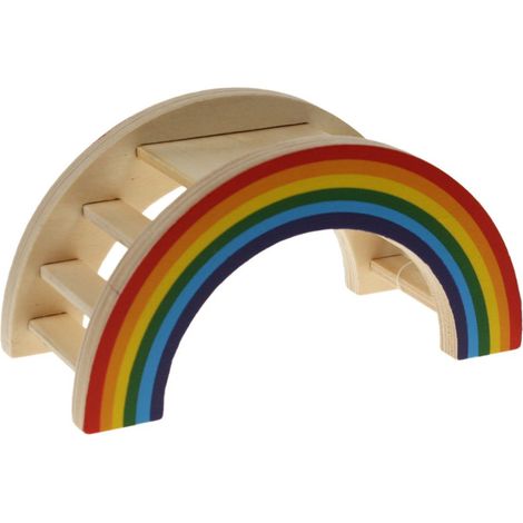 Rosewood, Giocattolo Anti-noia per Piccoli Animali, Ponte con Arcobaleno, Piccolo