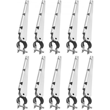 Brazo de Extensión de Alambre de Púas, 10 Paquetes Extensores de Postes de Cerca de 375 mm, Diseño de Soporte en U, Extensor de Altura de Cerca de Acero para Evitar que Las Mascotas Salten (1/5)