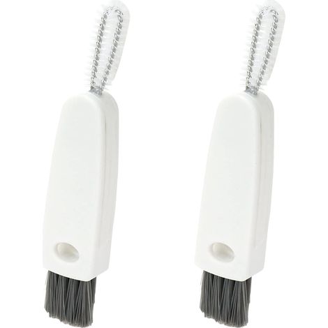 Sollbry Paquet de 2 petites brosses de nettoyage de bouteilles d'eau 3 en 1, outil de nettoyage de biberons, brosse de nettoyage de carottes pour gobelet, blanc (1/5)