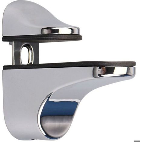 Support De Tablette En Verre - Alliage De Zinc - Pour Étagère En Verre Ou Bois - Charge Élevée - Réglable 3 À 23 Mm - 4 Pièces (1/5)