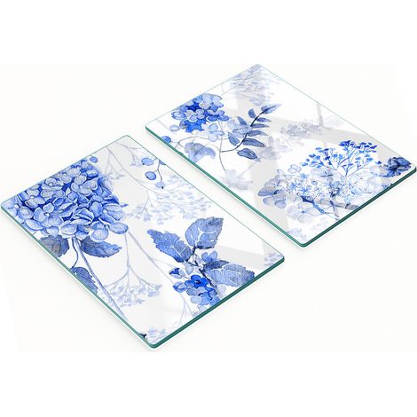 Tavole decorative multifunzionali in vetro per cucina con motivo floreale, 2x40x52 cm (1/5)