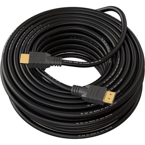 Câble HDMI - High Speed - 15M - v1.4 - Compatible Ethernet - 3D - Full HD 1080P (1/5)