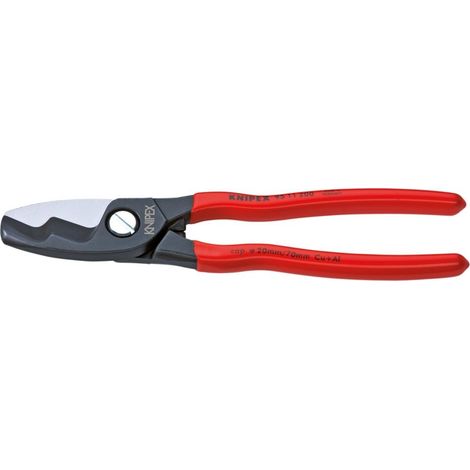 KNIPEX 95 11 200 Kabelschere mit Doppelschneide brüniert 200 mm