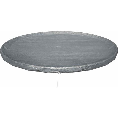 Maison Exclusive - Poolabdeckung Ø6,71 m Rund Polyester Grau (1/5)