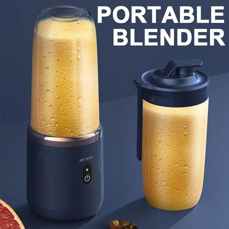 Mixeur à smoothie portable 400 ml rose rechargeable sans BPA USB (1/4)