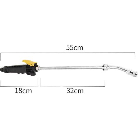 Baguette d'arrosage brumisateur amovible avec jet haute pression réglable, tuyau 55cm/21.65in, nettoyeur voiture et climatiseur, buse ABS acier inoxydable (1/5)