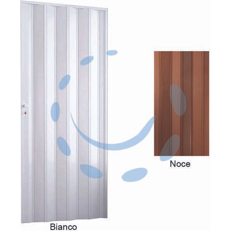 PORTA A SOFFIETTO CON SERRATURA IN KIT "LINEA EXTRA" IN PVC 82x210 NOCE