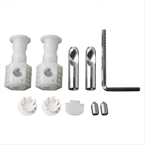Kit de fixation pour WC suspendu, vis et boulons de montage universels, adaptés à tous modèles, installation murale facile, pack complet de quincaillerie robuste (1/5)
