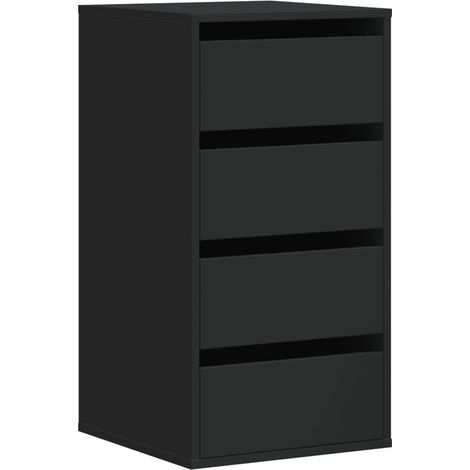 Eckkommode schwarz 40x41x76 cm aus Holzwerkstoff